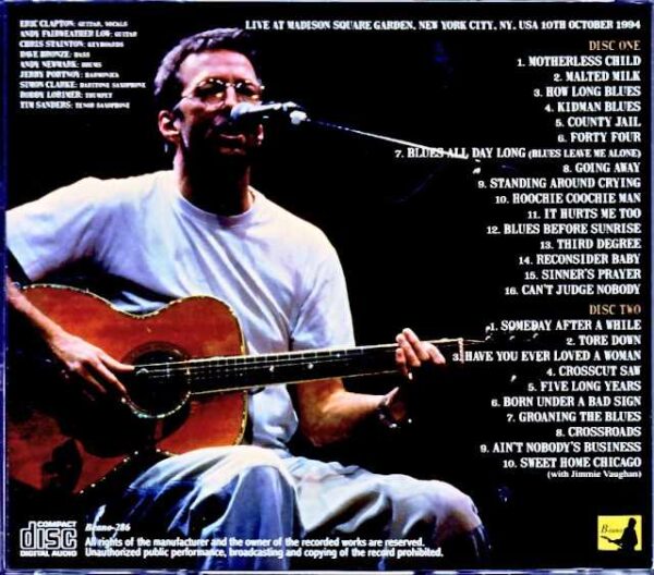 Eric Clapton Eric Clapton/NY,USA 10.10.1994 DAT Master - Image 2