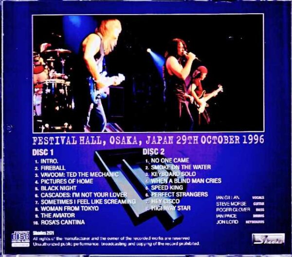 Deep Purple/Osaka,Japan 10.29.1996 - Image 2