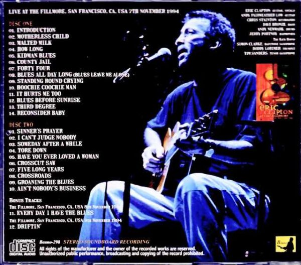 Eric Clapton/CA,USA 11.7.1994 Complete Soundboard Edition & more - Image 2