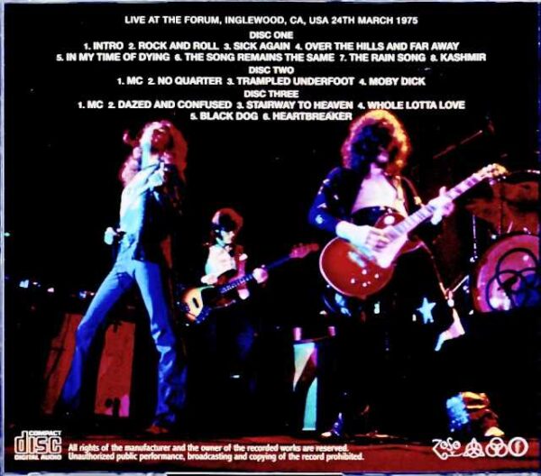 Led Zeppelin/CA,USA 3.24.1975 Barry Goldstein Master Cassettes Edition - Image 2