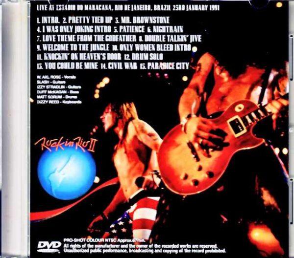 Guns N' Roses Guns N' Roses/Brazil 1.23.1991 Complete Jewel Version - Image 2