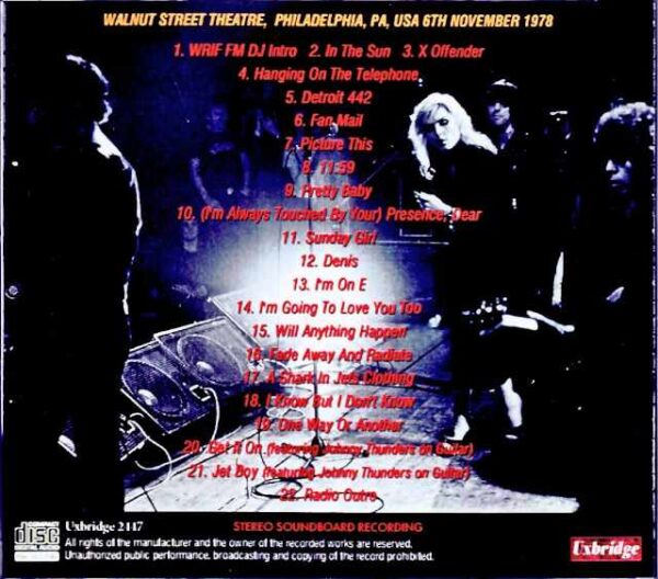 Blondie/PA,USA 1978 Complete FM Broadcast Edition - Image 2