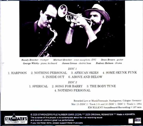 Brecker Brothers/Germany 1994 2Days - Image 2