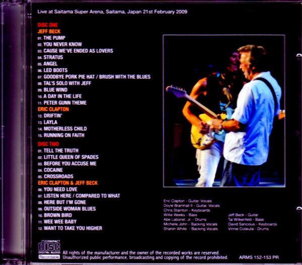 Eric Clapton, Jeff Beck Eric Clapton Jeff Beck/Saitama, Japan 2.21.2009