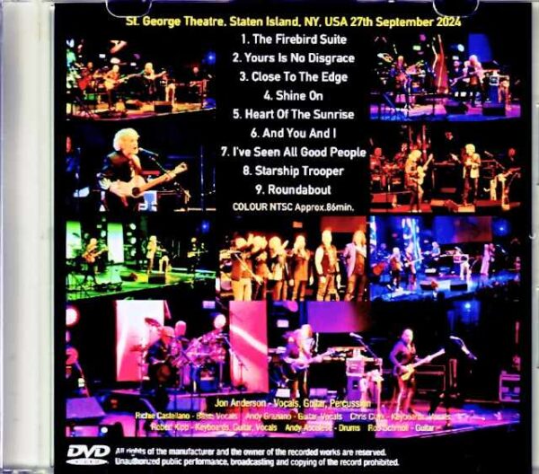 Jon Anderson Band Geeks Yes Epics and Classics Jon Anderson Yes/NY,USA 2024 Jewel Version - Image 2