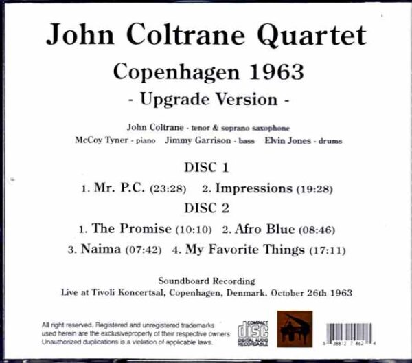John Coltrane McCoy Tyner/Denmark 1963 Upgrade - Image 2