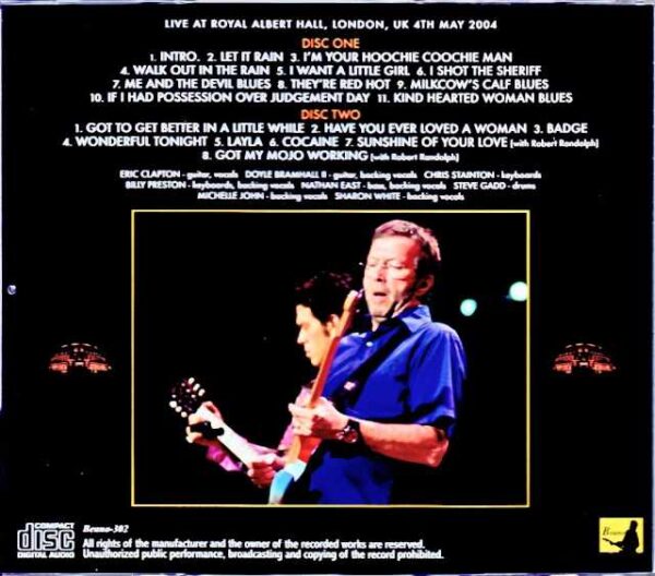 Eric Clapton/London,UK 5.4.2004 Complete DAT Master Edition - Image 2