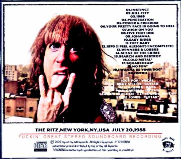 Iggy Pop/NY,USA 1988 Complete - Image 2