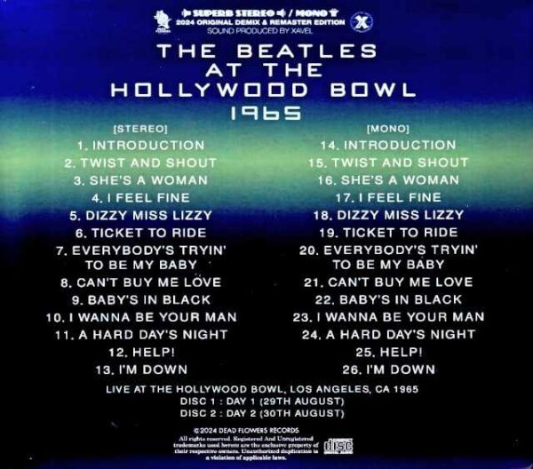 Beatles The Beatles/Goodbye Hollywood CA,USA 8.29 & 30.1965 Demix & Remaster Edition - Image 2