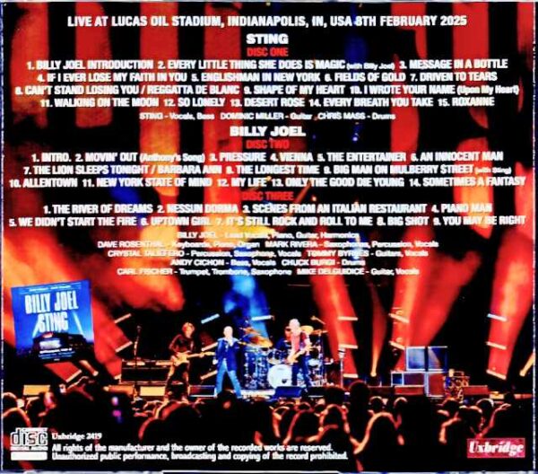 Billy Joel Sting Billy Joel Sting/IN,USA 2025 Complete - Image 2
