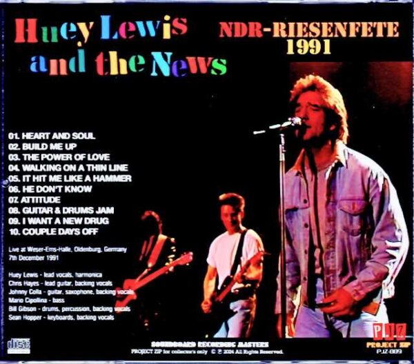Huey Lewis and the News Huey Lewis/Germany 1991 - Image 2