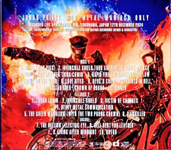 Judas Priest Judas Priest/Steel Fanatic Kanagawa,Japan 2024 Complete IEM Matrix Edition Demix and Remastered & more - Image 2