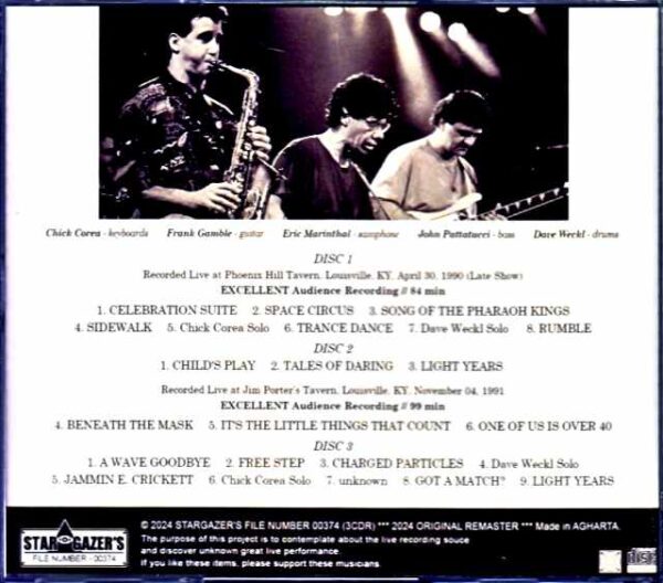 Chick Corea Elektric Band Frank Gamble Chick Corea Frank Gambale/KY,USA 1990 Late Show - Image 2