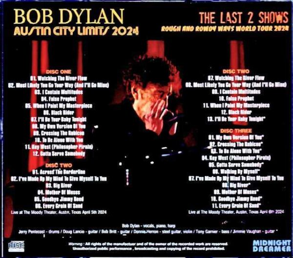 Bob Dylan/TX,USA 2024 2Days Complete - Image 2