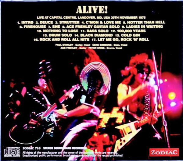 Kiss/MD,USA 11.30.1975 Complete Soundboard Edition - Image 2