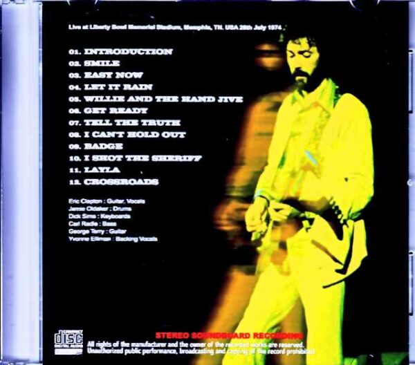 Eric Clapton/TN,USA 1974 Complete - Image 2