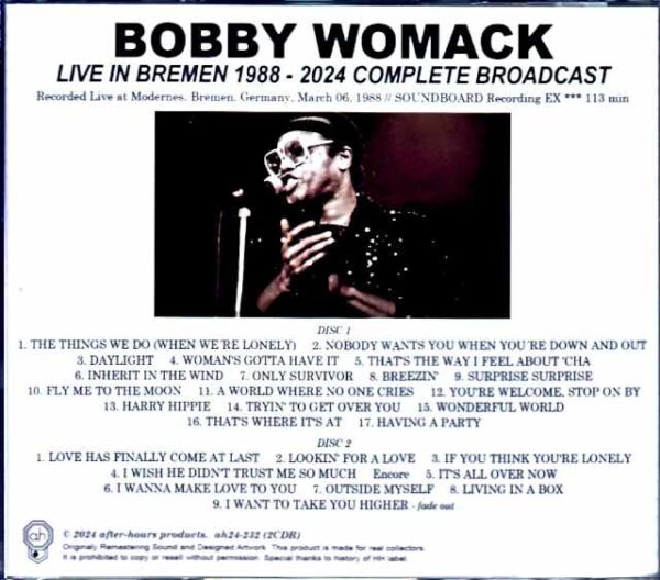 Bobby Womack/Germany 1988 Complete - Image 2