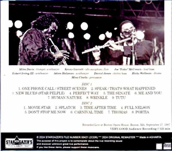 Miles Davis Kenny Garrett Miles Davis/MA,USA 1987 Remastered - Image 2