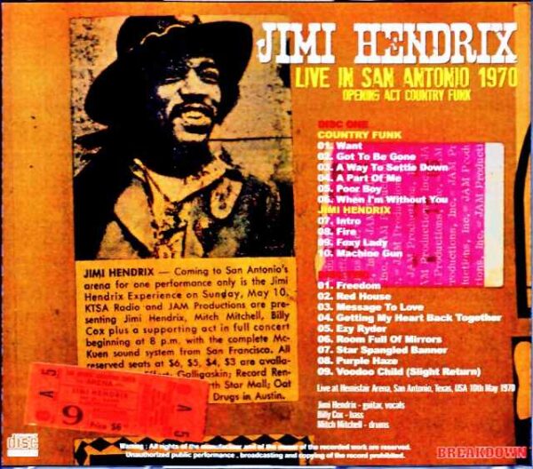 Jimi Hendrix/TX,USA 1970 Complete - Image 2