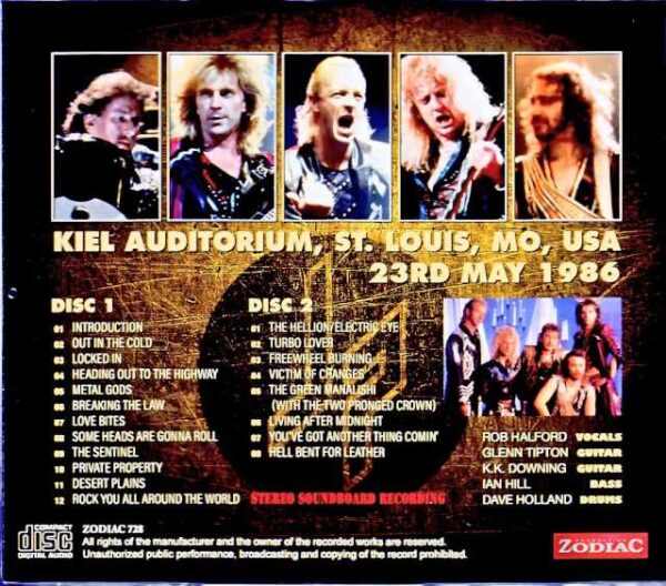 Judas Priest / MO,USA 05.23.1986 Complete Soundboard Edition - Image 2