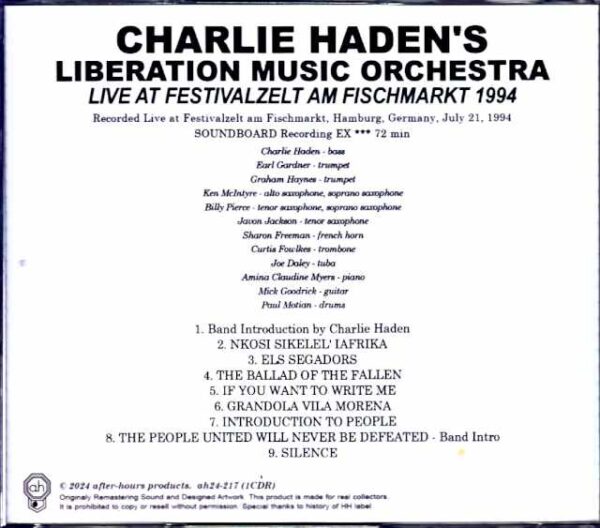 Charlie Haden's Liberation Music Orchestra Charlie Haden/Germany 1994 - Image 2