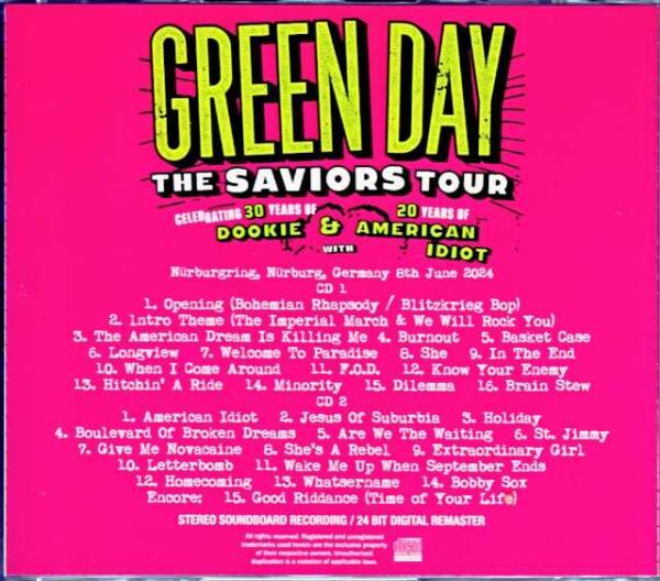 Green Day Germany 2024 Complete S & V - Image 2