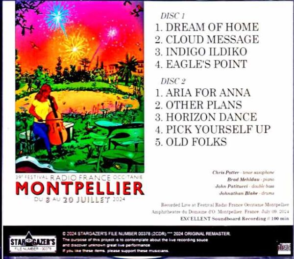 Chris Potter Brad Mehldau John Patitucci Johnathan Blake Chris Potter Brad Mehldau/France 2024 Complete - Image 2