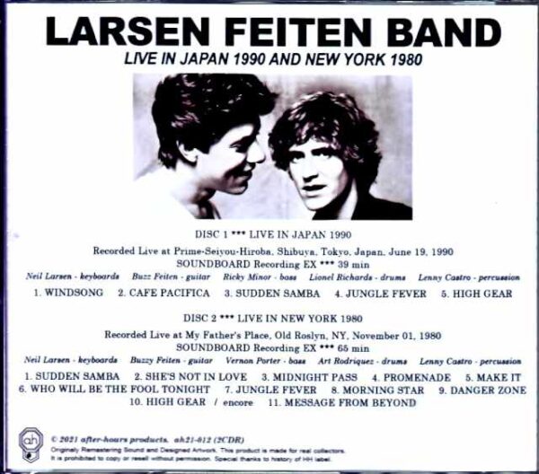 Larsen Feiten Band/Tokyo,Japan 1990 & more - Image 2