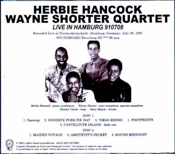 Herbie Hancock Wayne Shorter Quartet Herbie Hancock Wayne Shorter/Germany 7.8.1991 - Image 2