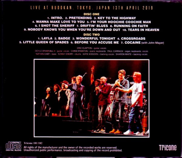 Eric Clapton/Tokyo,Japan 4.13.2019 Upgrade - Image 2