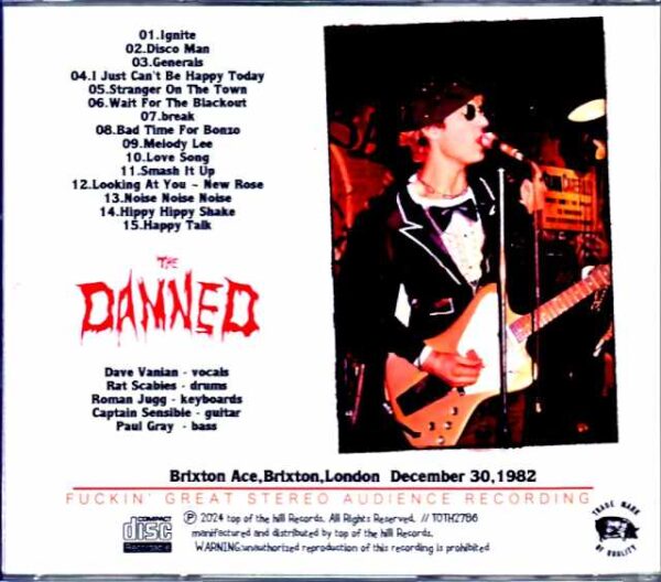 Damned/London, UK 1982 - Image 2