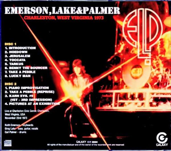 Emerson,Lake and Palmer Emerson, Lake and Palmer/VA,USA 1973 Complete - Image 2