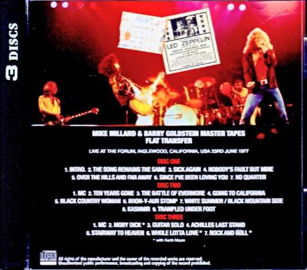 Led Zeppelin/CA,USA 6.23.1977 Complete Millard & Goldstein Flat Transfer Edition - Image 2