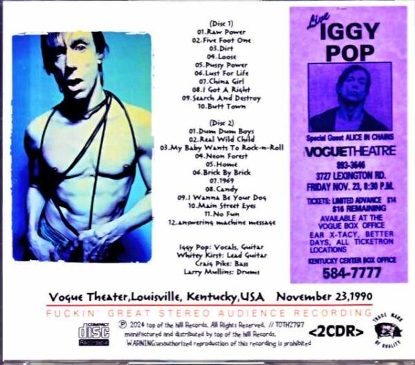 Iggy Pop/KT,USA 1990 Complete - Image 2