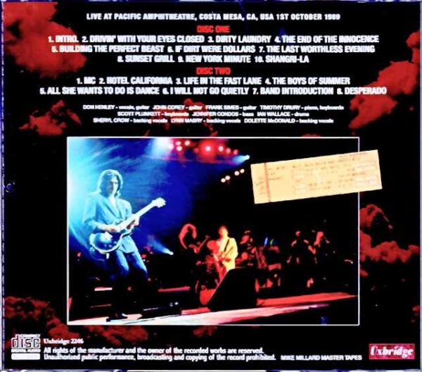 Don Henley/CA,USA 1989 Mike Millard Master Tapes Complete - Image 2