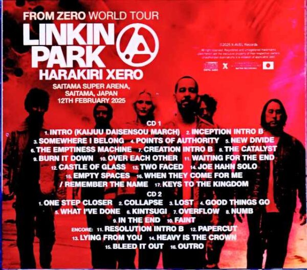 Linkin Park Linkin Park/Saitama,Japan 2.12.2025 Complete IEM Matrix Edition & more - Image 2