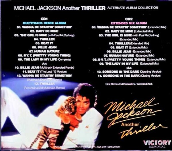 Michael Jackson Thriller Multi Track Remix and Extended Mix Album - Image 2