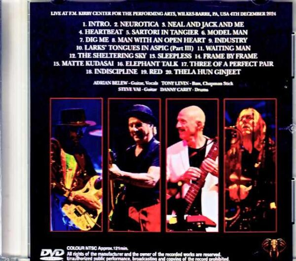 Beat Adrian Belew,Tony Levin,Steve Vai Beat/PA,USA 2024 Complete Jewel Version - Image 2