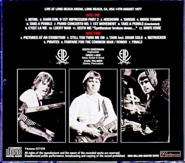 Emerson,Lake and Palmer Emerson,Lake and Palmer/CA,USA 8.14.1977 Complete Mike Millard Master Tapes - Image 2