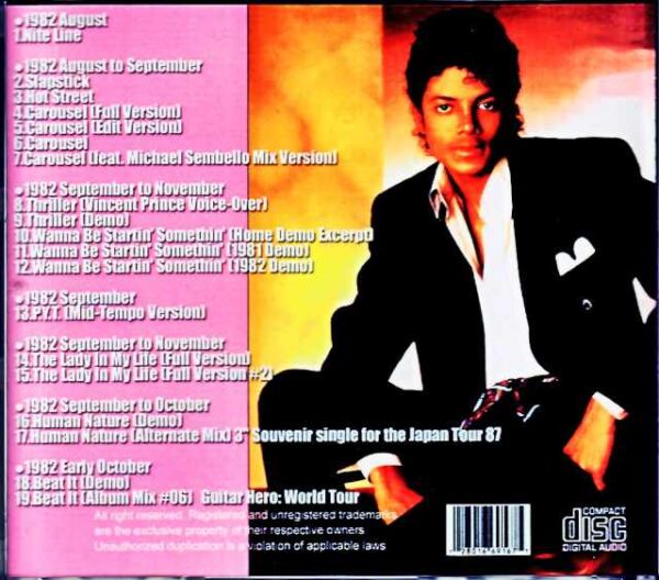 Michael Jackson Michael Jackson/Thriller Alternate Demo Sessions Vol.3 - Image 2