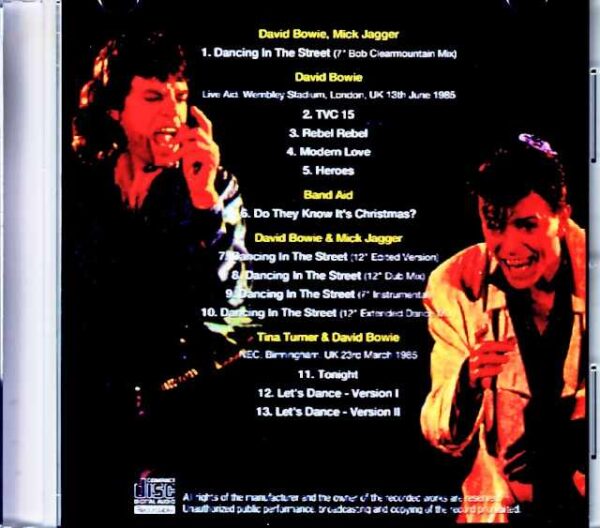 Mick Jagger, David Bowie, Tina Turner Mick Jagger, David Bowie, Tina Turner/Dancing in the Street Extra Tracks - Image 2