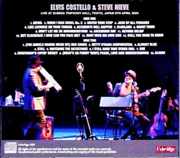 Elvis Costello Steve Nieve Elvis Costello/Tokyo,Japan 4.8.2024 Complete - Image 2