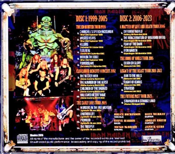 Iron Maiden Iron Maiden/Complete Collection of Live Rare Tracks Bruce Dickinson Years 1999-2023 - Image 2