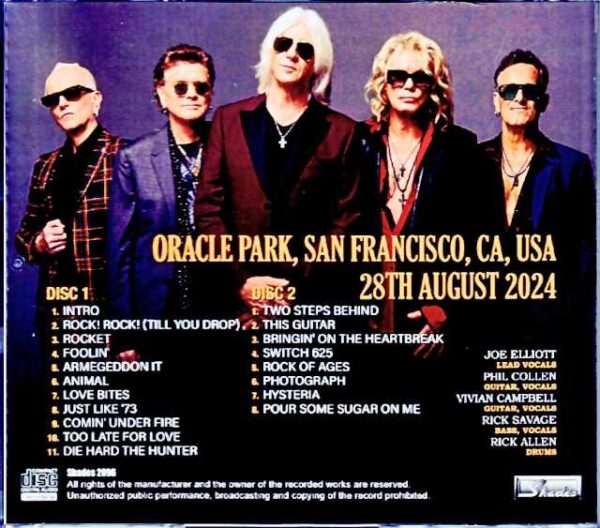 Def Leppard/CA,USA 2024 Complete IEM Matrix Edition - Image 2