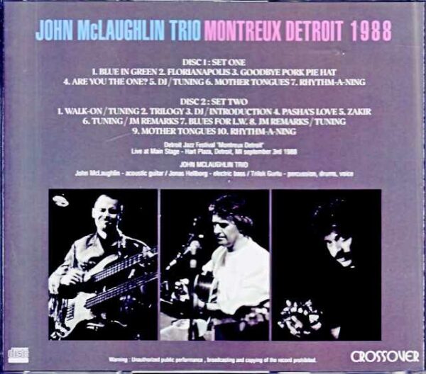 John McLaughlin Trio John McLaughlin/MI,USA 1988 - Image 2