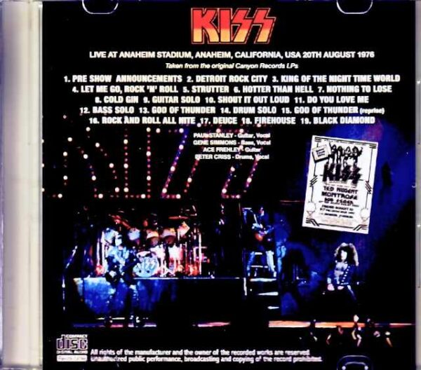 Kiss Kiss/CA,USA 1976 Original Canyon Records LP Edition - Image 2