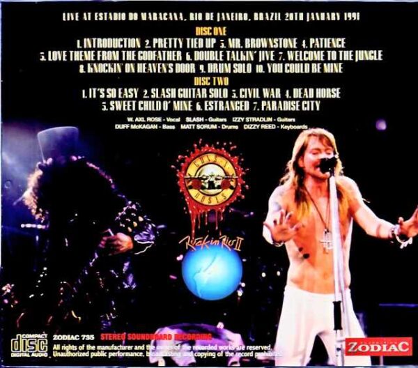 Guns N' Roses Guns N' Roses/Brazil 1.20.1991 FM Broadcast Edition - Image 2