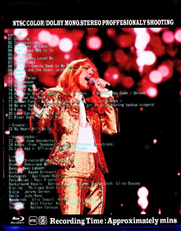 Celine Dion / Tokyo,Japan 2018 Complete & more Blu-Ray Version - Image 2