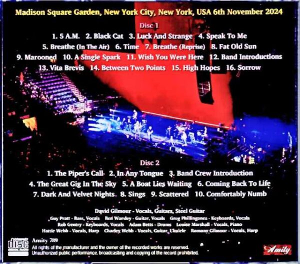 David Gilmour/NY,USA 11.6.2024 Complete - Image 2