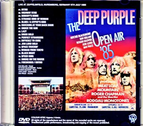 Deep Purple Germany 1985 Complete High Quality Audio Masters Edition Jewel Version - Image 2